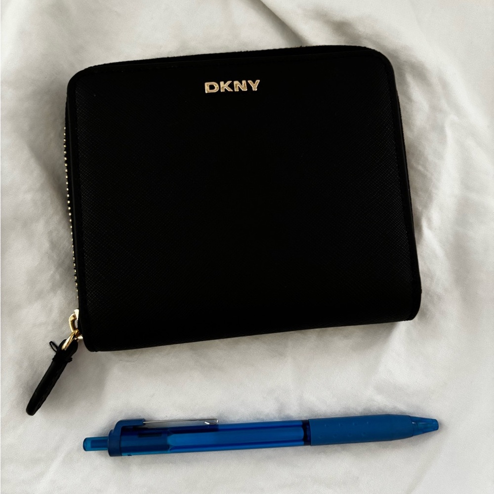 DKNY Black Zip-Around Wallet